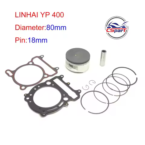 LH400 80MM 18MM Piston Ring Gasket Kit VOG LINHAI YP 400 400CC Tank Touring ATV Buggy Scooter Parts