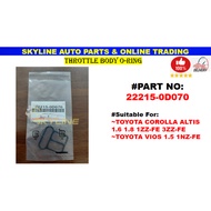 22215-0D070 THROTTLE BODY O-RING TOYOTA COROLLA ALTIS 1.6 1.8 1ZZ-FE 3ZZ-FE / VIOS 1.5 1NZ-FE
