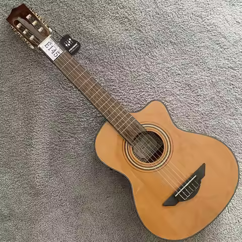 Solid Cedar Top Backside Mahogany 34'Classical Guitar with Fishman CLA101 Pickups Flamenco Guitar H.