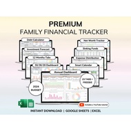 Annual Budget Spreadsheet Excel Google Sheets Monthly Biweekly Tracker Family Couple Financial Plann