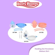 Hj-64 Lustybunny Feeding Set 3In1 Baby Tableware Hj-64