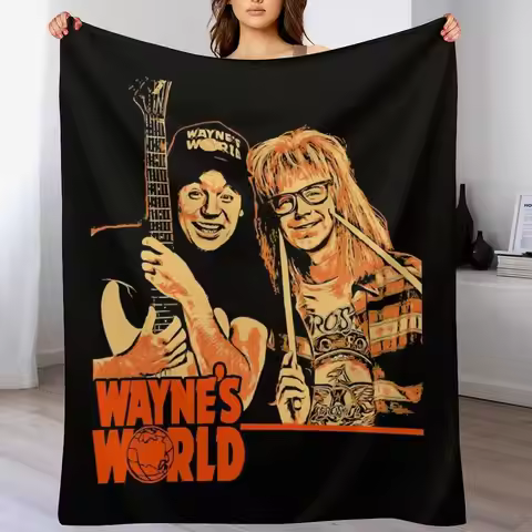Why Everything You Know About Wayne's World Is A Lie Throw Blanket Cozy Microfiber Throw Blanket for