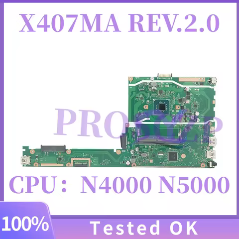 For ASUS Asus VivoBook 14_ASUS X407MA X407M Laptop Motherboard KEFU X407MA Mainboard W/Pentium N4100