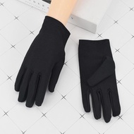 (((New). Spandex Gloves Thin Men Women Gloves Driving Stretch Black White Etiquette Dance Performanc