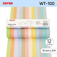 Washi Tape Joyko WT-100 Colored Paper Adhesive Tape 15 mm x 3 M