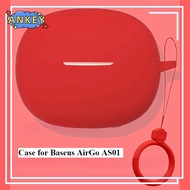 for Baseus AirGo AS01 Case Earphones Premium Silicone Cover Shockproof Accessible Charging Port carr