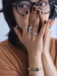 Birthstone Series Handmade Retro Natural Gift Ring