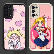 R98 Sailor Moon Casing for OPPO Reno Find X3 Lite 6 4 5 5G Black and White