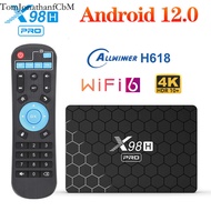 X98h Pro H618 เซ็ตท็อป Android 12 บลูทู ธ เครือข่ายกิกะบิตคู่ Wifi HDMI IN กล่องทีวี Tomjonathanfcbm