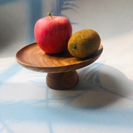 Cake Stand, Fruit, Cakestand, Solid Acacia Wood Tray 18x8/14x7 cm, Baking Accessories, Kitchen, Phot