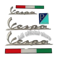 Sticker emblem Tulisan Vespa 3D BuatMotor Listrik Uwinfly Davigo Forza