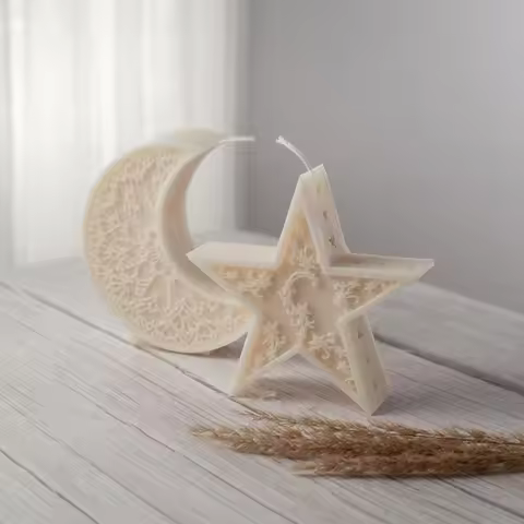 Handmade Aroma Candle Resin Silicone Mold Islam Muslim Ramadan Decoration Eid Mubarak Ramadan Moon S