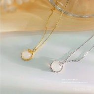 Tianyin Clavicle Chain Chinese Characters High-End Feeling Agate Light Luxury New Chinese Style Roun