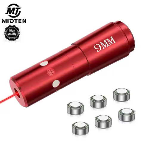MidTen Bore Sighting Laser 9mm Gauge Laser Bore Sighter with Extra Batteries 9mm chamber ‎Handgun