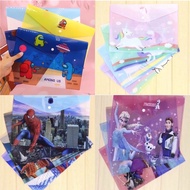 among us A4 folder Unicorn frozen tsum tsum maqueen pokémon spiderman folder birthday goodie bag children’s day gift