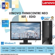 Lenovo ThinkCentre neo 50t-5DID i5-12400,32GB,256GB+1TB,21.5",W11H,3YR