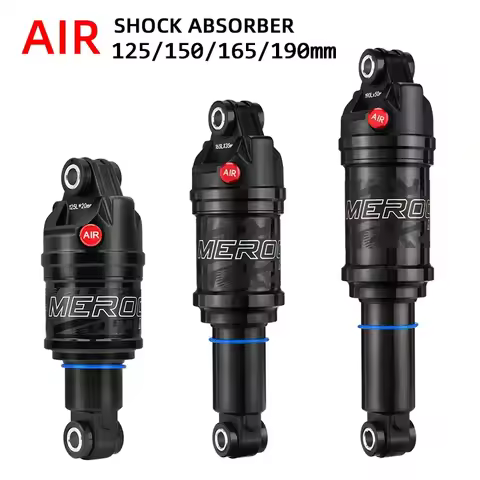 MEROCA MR-2 MTB Bike Air Shock Absorber 125/150/165/190mm Adjustable Air Pressure Aluminum Alloy Bic