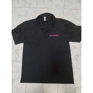 T739(F48)S12 Polo Collar Shirt Japanese Brand Decorated With Black Screen-Printed Pattern Suitable F