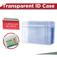 100PCS/SET Waterproof Transparent Plastic ID Holder with Vertical & Horizontal ID Case ID Protector