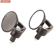OKHALLO 2PCS Handlebar Mirror, Aluminium, Glass Black Rearview Mirror, Wide Sight Universal Motorcyc