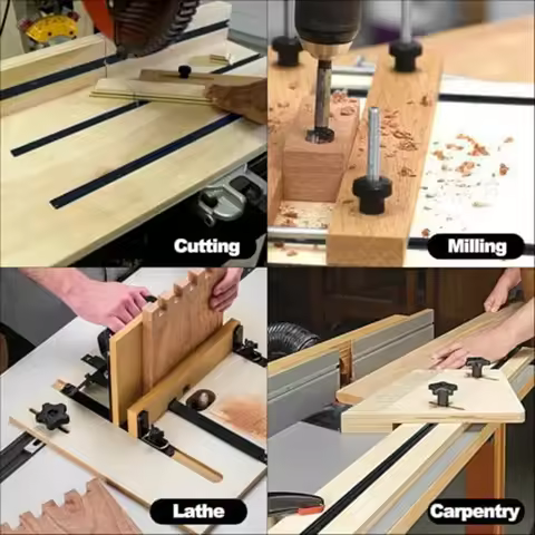 300mm Aluminium T-Track Adjustable Woodworking T Track Accessory 300mm Length 30mm Width 400mm Lengt