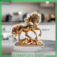[Simple] 2D Flat Horse Statue Creative Desk Decoration for Bedroom Window Countertop