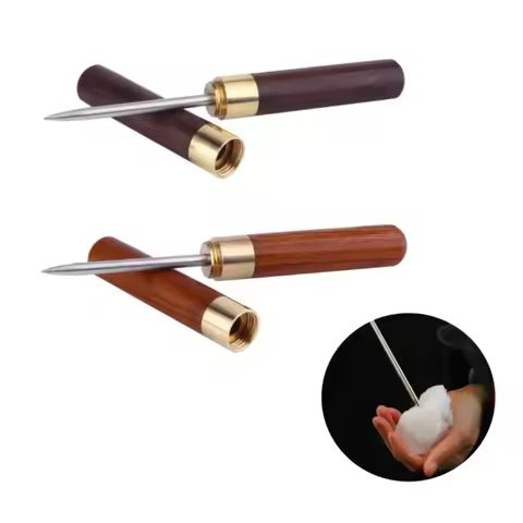 Stainless Steel Ice Pick with Wooden Handle and Sheath Kitchen Tool Home Ice Crushers Ice Cone Bar B