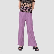 【蛋植物古著】薰衣草茶純色壓褶古著褲