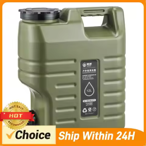 3.2 Gallon/12L Water Bucket Portable Car Water Carrier Tank Large Capacity Food-Grade PE Truly No Le
