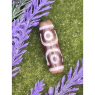 High Oil Water Grass Agate 37.7mm X 12.5mm High Oil Water Grass Agate Three Eye Dzi CW2547 Eye Dzi S