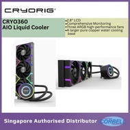 CRYORIG CRYO360 CPU AIO Liquid Cooler 120mm 3x ARGB Fan 2.8" screen LCD (CYR 2005)
