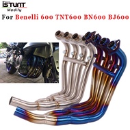 Slip On For Benelli 600 TNT600 BN600 Motorcycle Escape Exhaust System Modified Front Link Pipe，Without Muffler