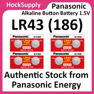 [8pcs] Panasonic LR43 186 AG12 LR1142 386 Battery Alkaline Battery 1.5V [Authentic][FAST SHIP OUT]