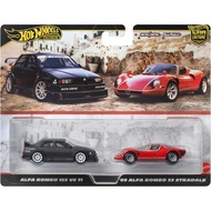 Hot Wheels Premium Car Culture 2-pack Alfa Romeo 155 V6 TI & '69 Alfa Romeo 33 Stradale ( Alfa Romeo