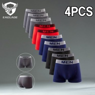EAGLADE 4PCS Boxer Brief for Mens Underwear Man Stretchable Breathable 999 in Navy Blue H08