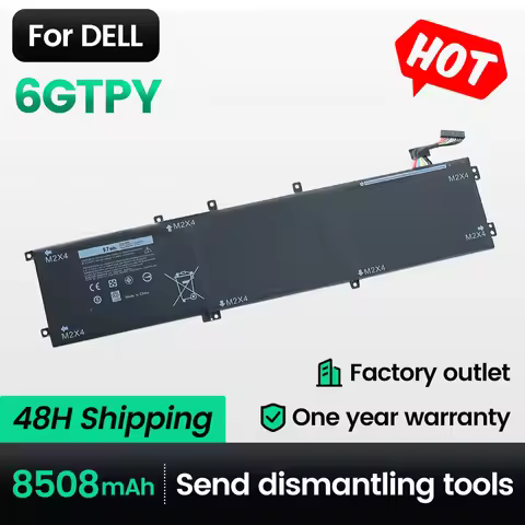 Keyuan 6GTPY New 97WH Laptop Battery 9570|9560|7590 For DELL XPS 15 Precision 5520|5530 Series Noteb