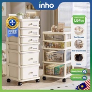 INHO L32/64cm (4-8 Layers) Multipurpose Storage Trolley Rack Drawer Storage Cabinet With Wheels