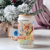 ZOOTOPIA design glass cup, 500ml glass cup, Glass Cup