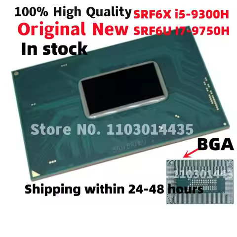 100% New SR2FR i3-6100H i3 6100H SRF6X i5-9300H i5 9300H SRF6U i7-9750H i7 9750H SRCKN i9-8950HK i9 