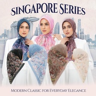 Em3 Scarf SINGAPORE SERIES SQUARE HIJAB VOAL PREMIUM MOTIF | NO LABEL