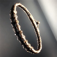 Ready Stock Original Russia 585 Purple Gold Soft Bracelet 14K Plated Rose Female Version Beads Hand 