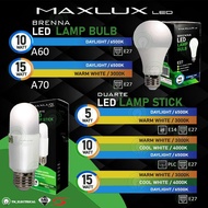 MAXLUX LED DUARTE BRENNA A60 A70  LED LAMP STICK BULB PLC/E27/ E14/5W /10W /15W /WARM WHITE3000K /DA