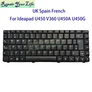 UK GB Spanish French AZERTY Keyboard For Lenovo Ideapad V360 U450 U450A U450G U450P V360A V360G 25-0