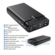 （送128gb卡）⚠️  真•超強4K畫質：2024年最新款18650電池 長效可拆卸IMX 458 SONY 14MP電池攝像機