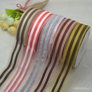 38mm Yao Ming~Polyester Snow Yarn Ribbon Snow Yarn Ribbon AZ011Horizontal Bar16mm BRYB
