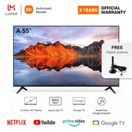(Official) Xiaomi TV A 55 (Google TV) 4K Ultra HD DCI-P3 94% color gamut HDR10+ Google Playstore Inbuilt Chromecast Dolby Vision and Bordless Display