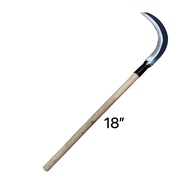 Sabit Rumput Hulu Kayu 18” / Grass Sickle Wooden Handle / Pisau Rumput / Pisau Sabit Potong Rumput T