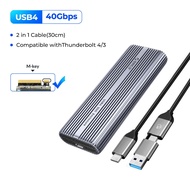 ORICO 40Gbps M.2 NVMe SSD bao vây với quạt tản nhiệt usb4 PCIe3.0 nhôm tương thích Thunderbolt 3/4 C