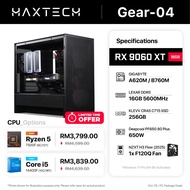 Gear-04 - Radeon RX 9060 XT 16GB Gaming PC | AMD Ryzen 5 7500F / Intel Core i5-14400F (16GB RAM / 25