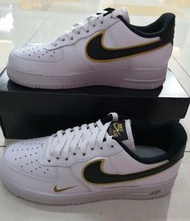 🌺全新100% Nike Air Force 1 Low 雙鉤 白黑金 板鞋